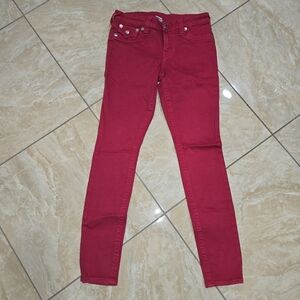True Religion Vibrant Red Skinny Jeans